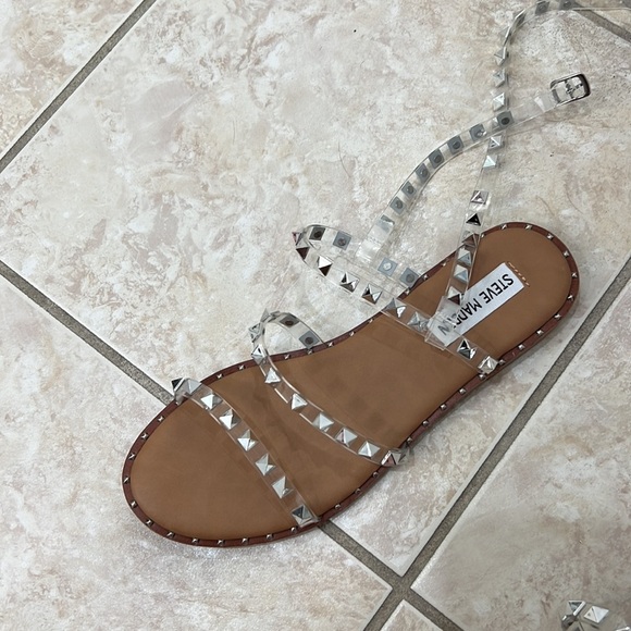 NEW Steve Madden Clear Lucite Gladiator Sandals - Picture 11 of 13